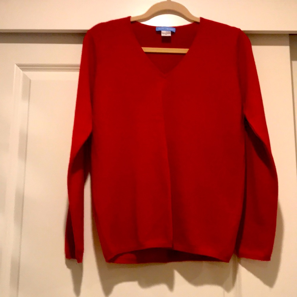 White & Warren Red Sweater